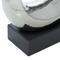 10" Silver Ceramic Modern Abstract Sculpture